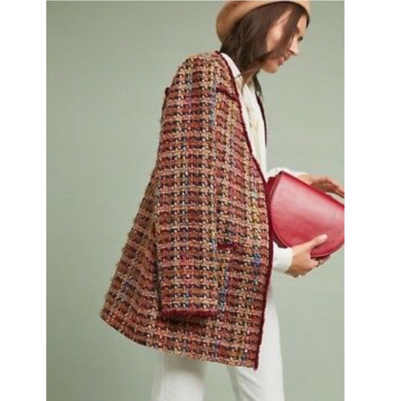 Ett:twa by Anthropology Harlequin Tweed blazer - Picture 7 of 8